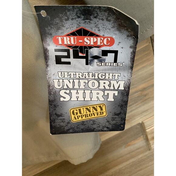 TRU-SPEC 24-7 Series Khaki Field Tactical Long Sleeve Zip Up Shirt Men's Sz XL - Picture 13 of 14